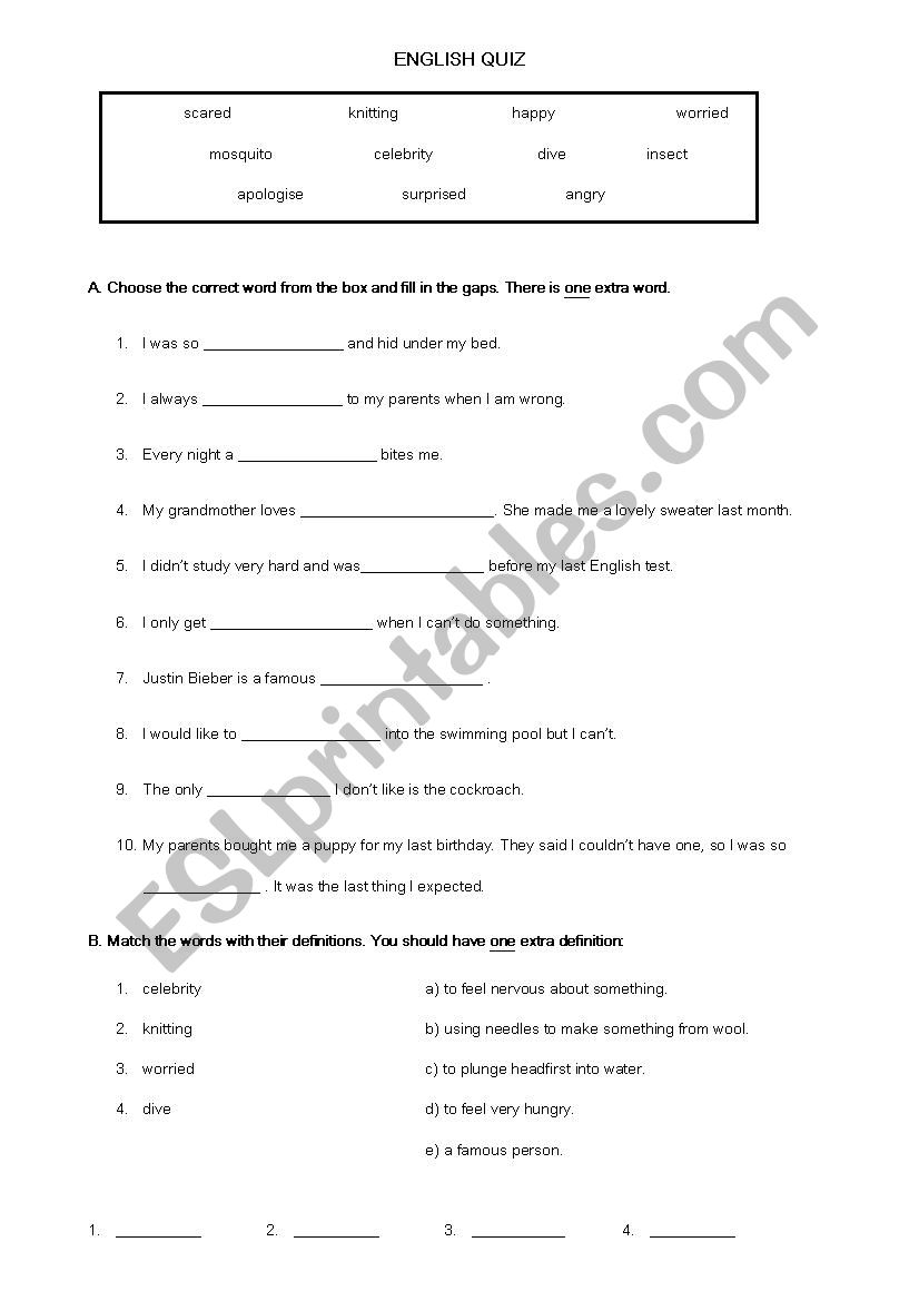 Test worksheet