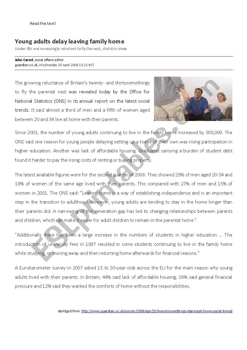 Reading Comprehension English Esl Worksheets For Distance Learning And