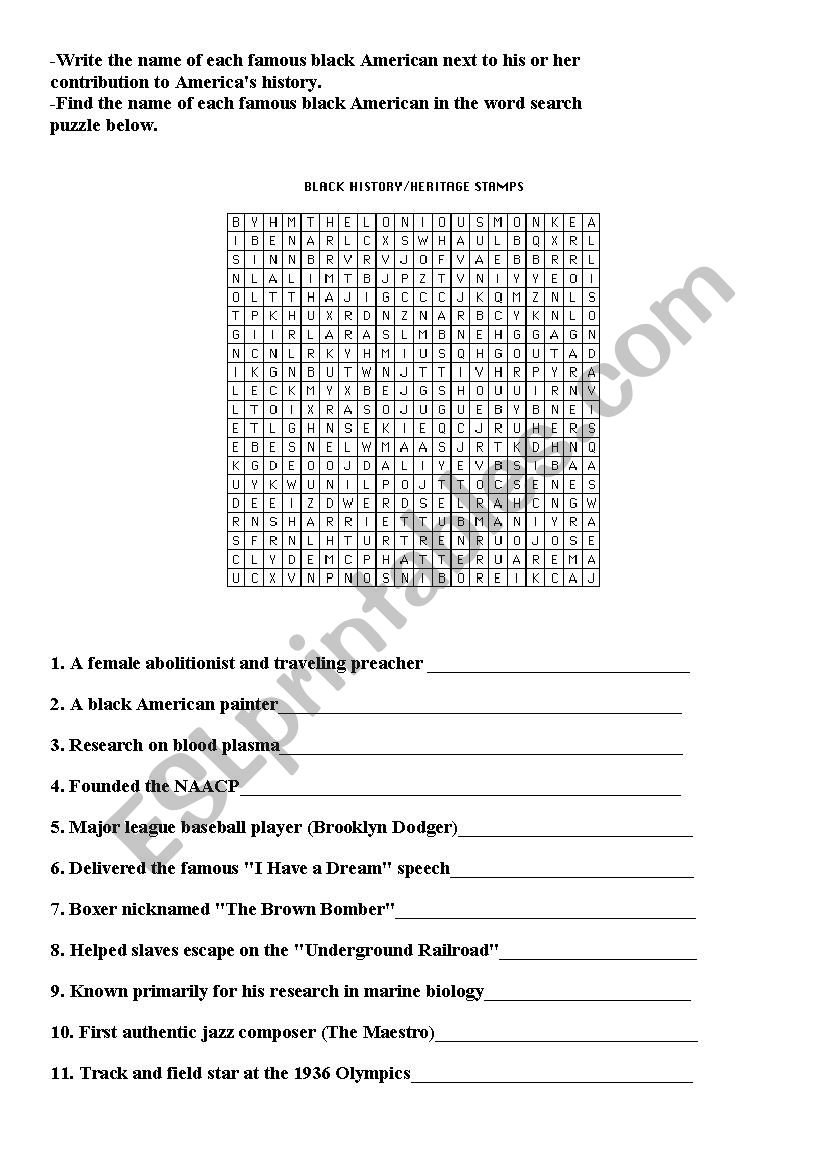 The civil rights worksheet