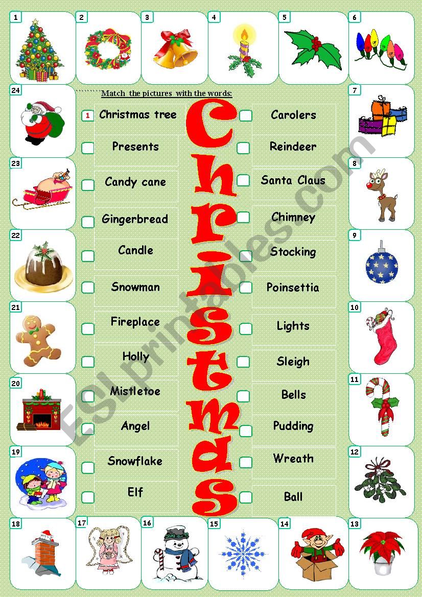 Christmas worksheet