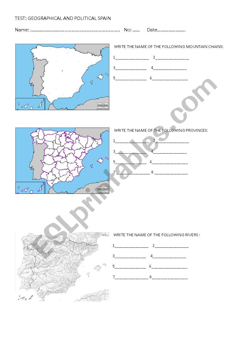 Geographical and Political Spain