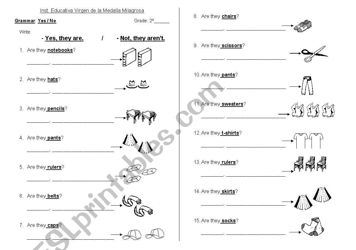 SHORT ANSWER worksheet