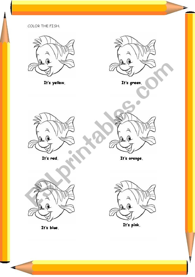 Color the FISH worksheet
