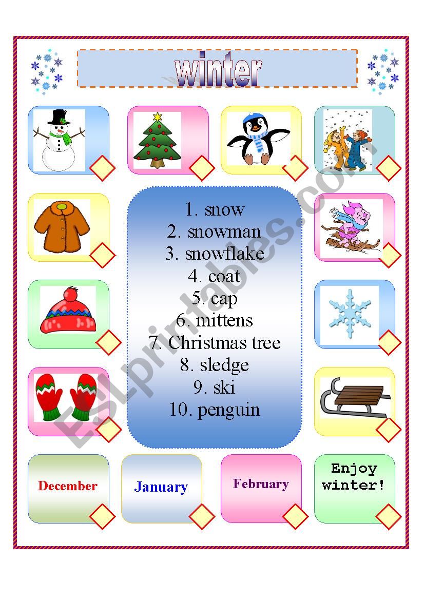 Winter worksheet