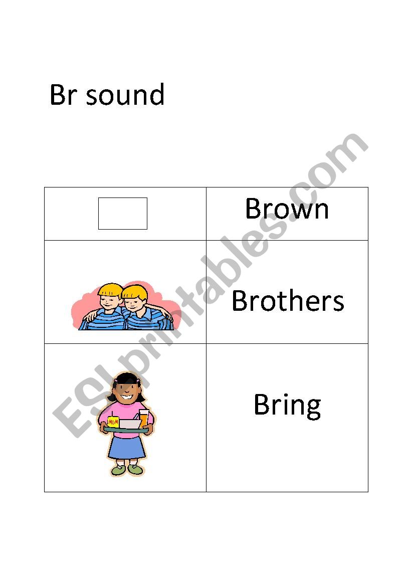 Blends/ br sound worksheet