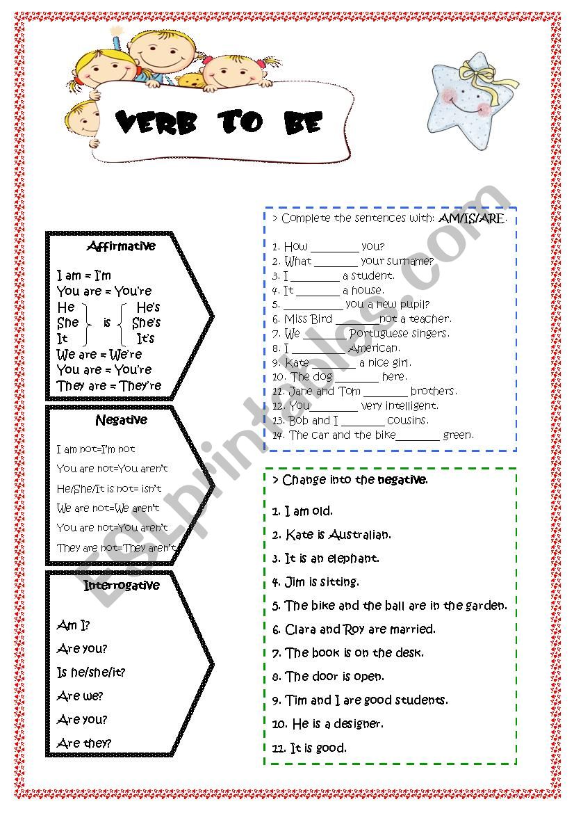 To be worksheet