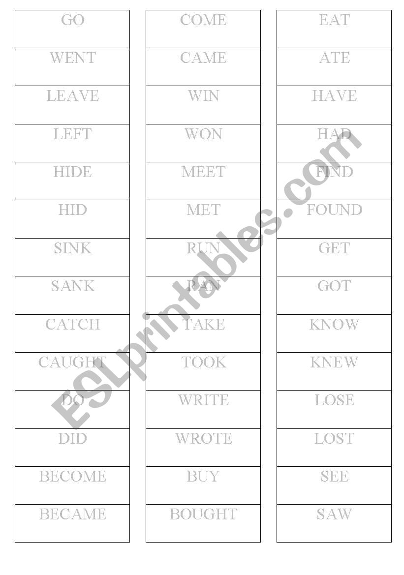 Memory Game  worksheet