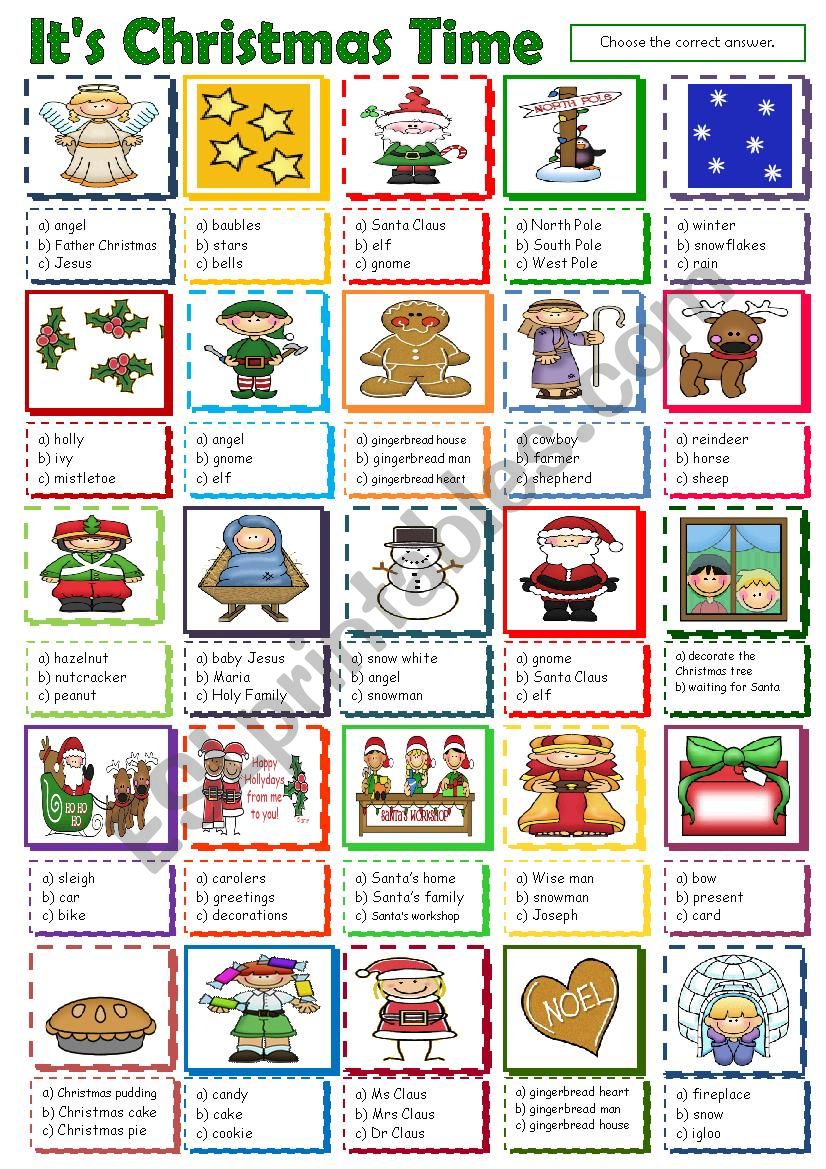 ItÂ´s Christmas Time worksheet
