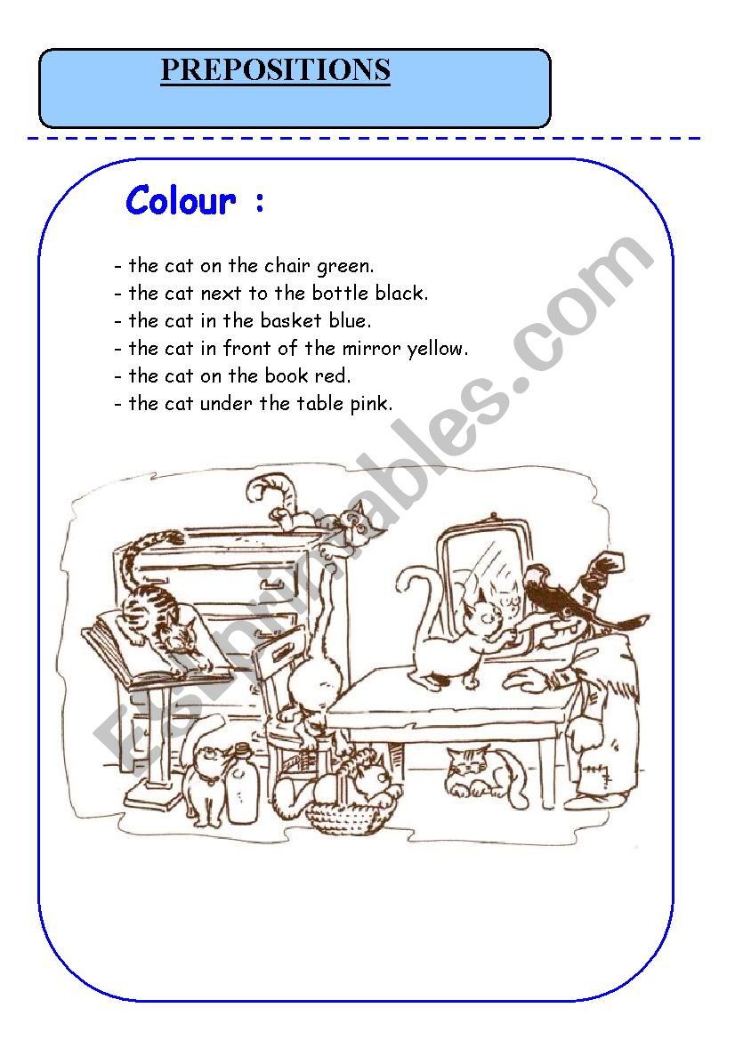 Preposition worksheet