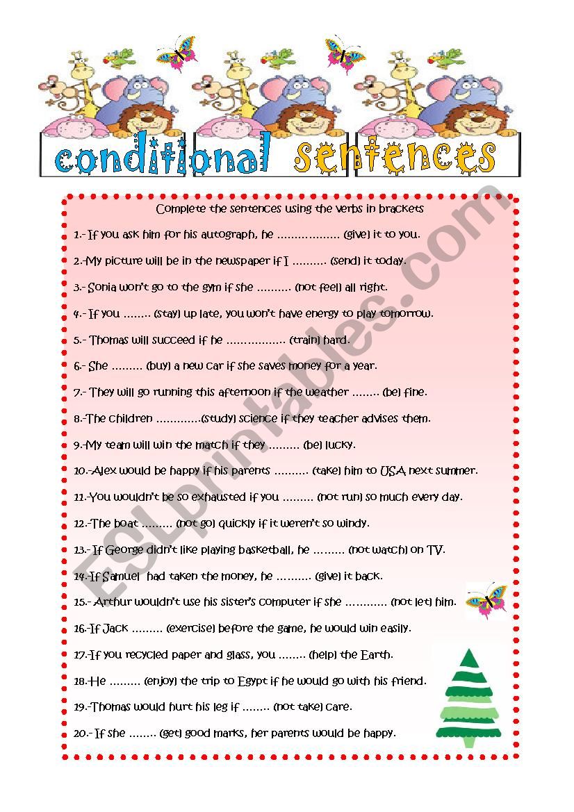 CONDITIONAL SENTENCES worksheet