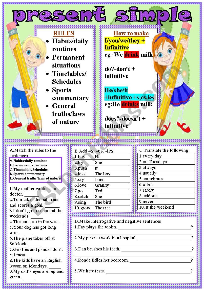 Present Simple worksheet