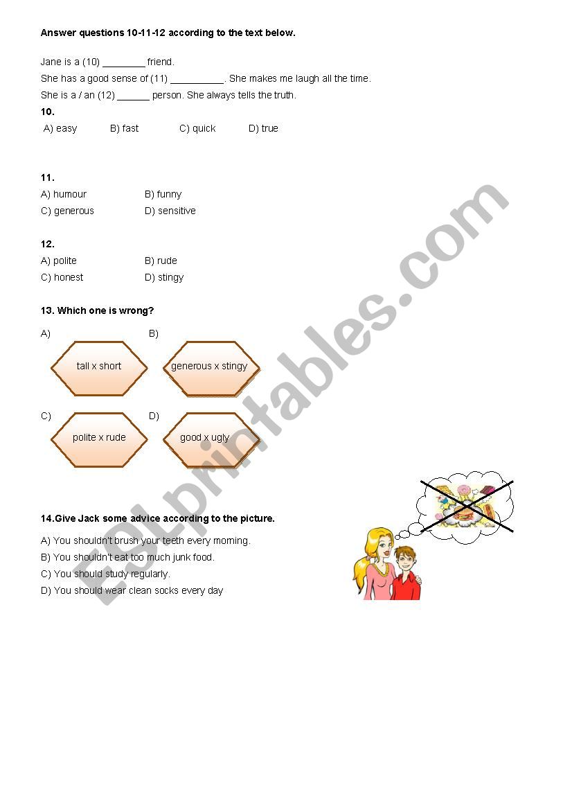 Turkish State Schools Forward English 8th Grades SBS Test Units 1-2 ( Part 2 )