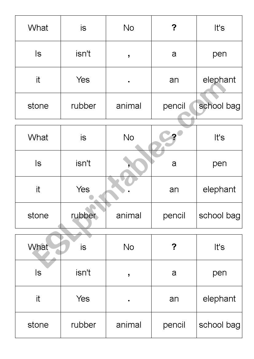 Jambled words worksheet