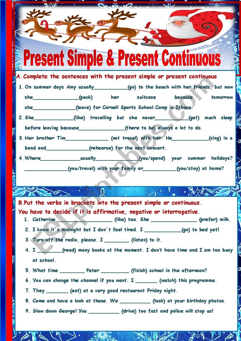 Present simple vs present continuous