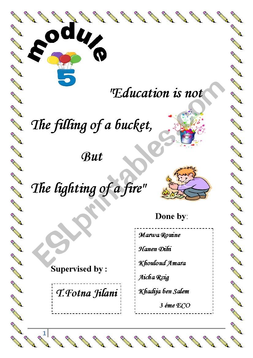 module 5 education is not filling a bucket