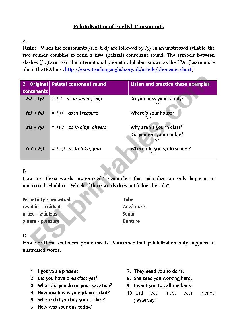 Pronunciation palatalization: why treasure is pronounce with /ʒ/  