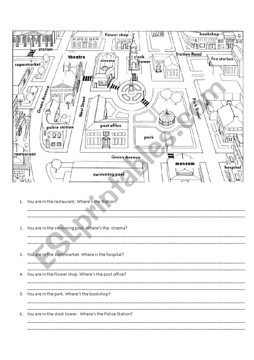 Directions worksheet