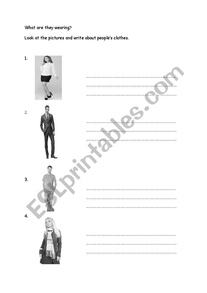 Clothes (What are they wearing?)