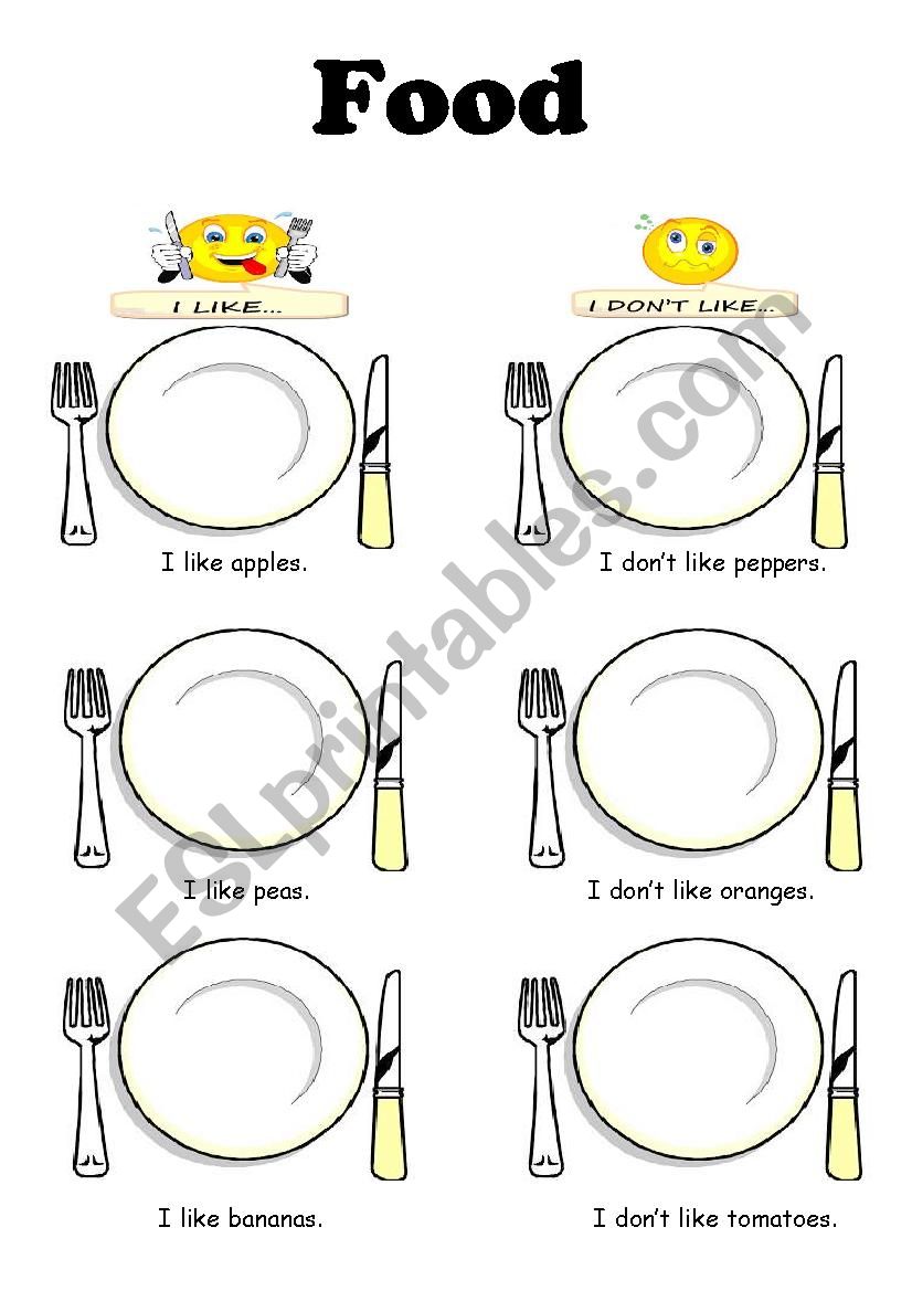 like donÂ´t like worksheet