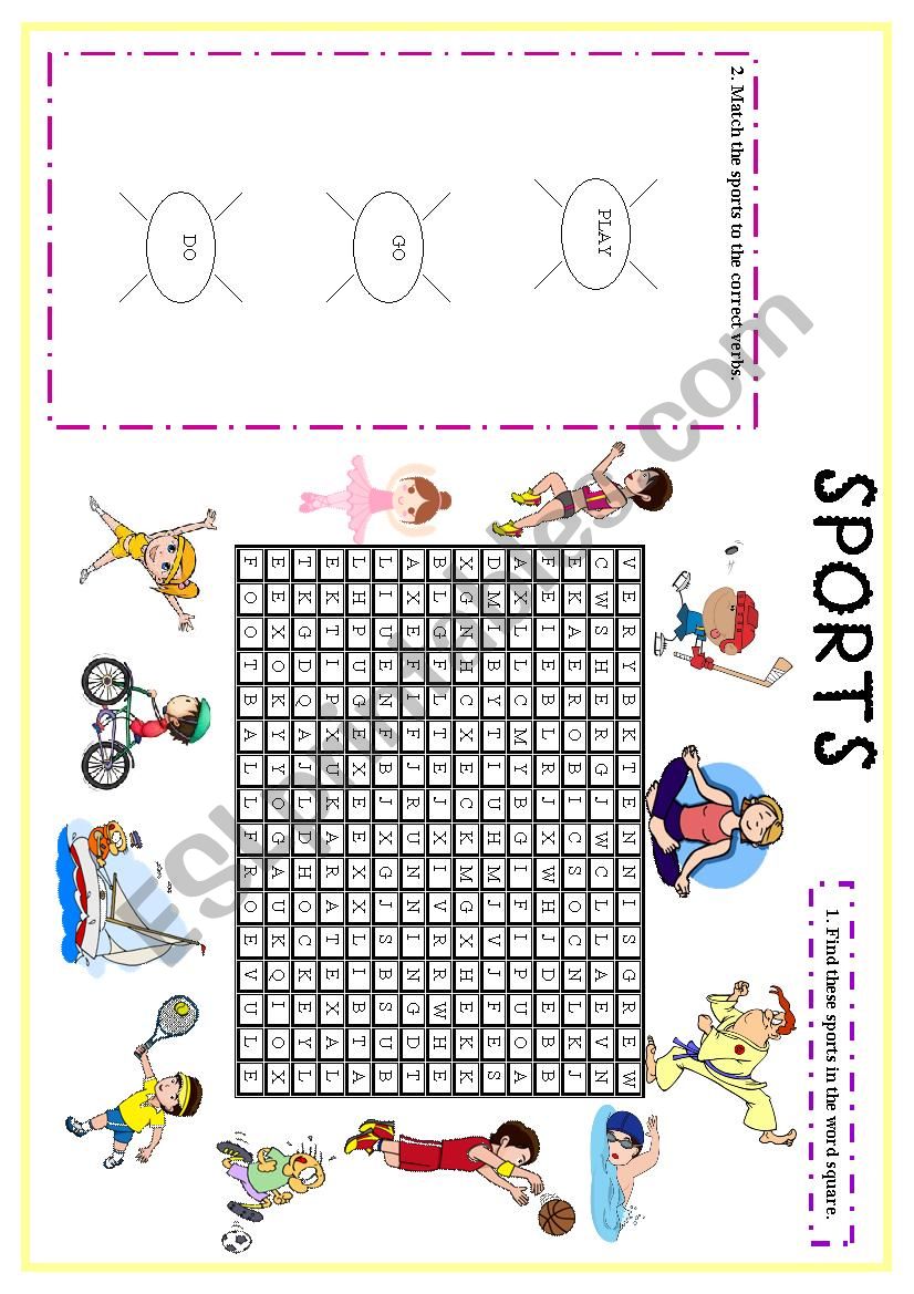 Sports worksheet