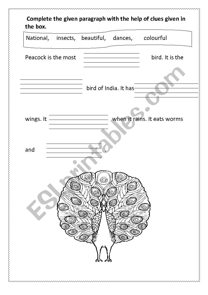 Complete the sentences worksheet