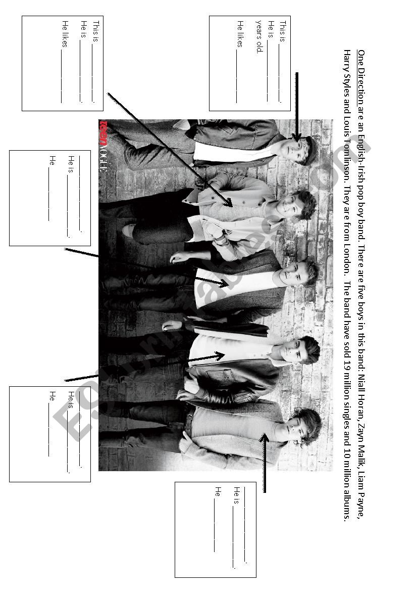One Direction to be practice worksheet