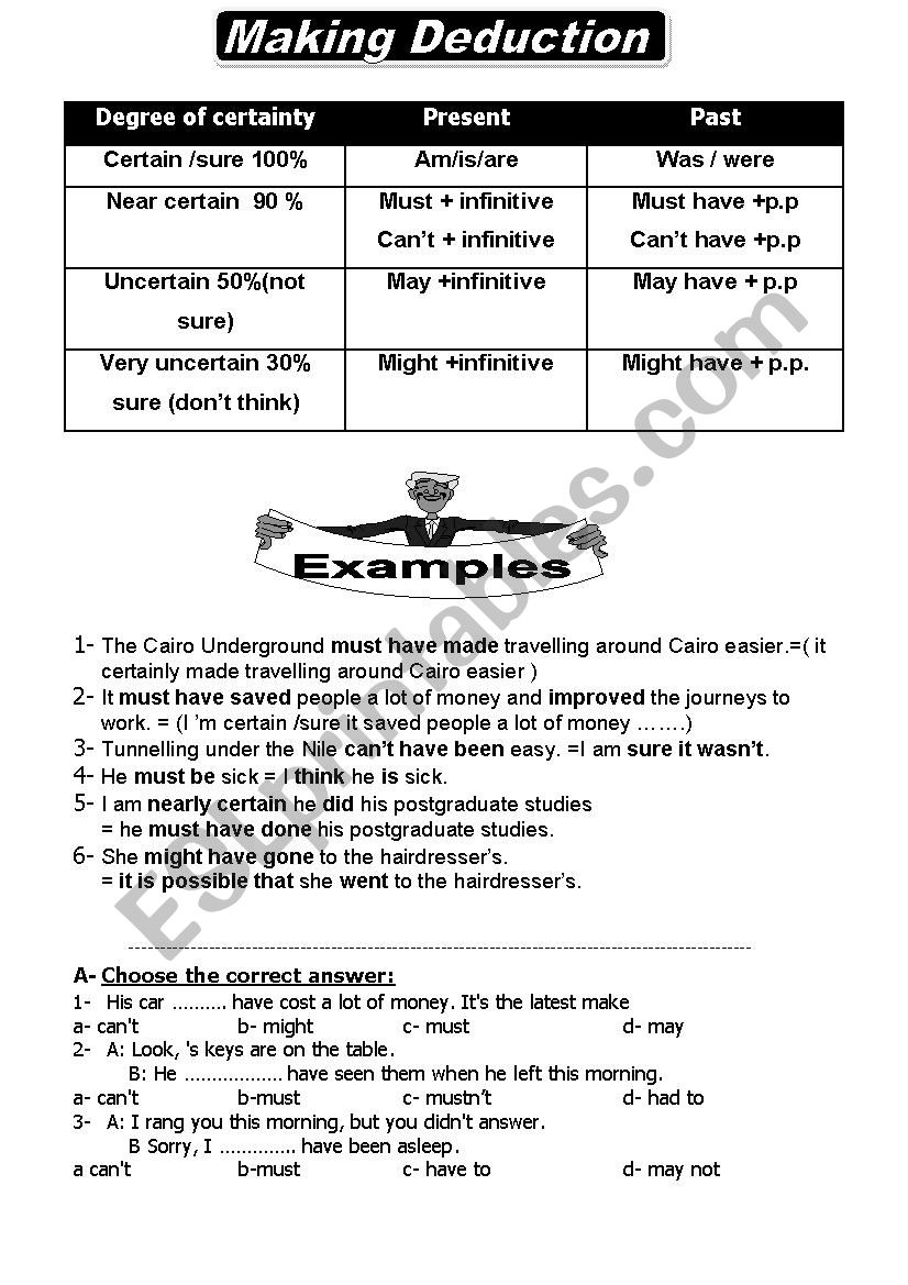 deduction worksheet