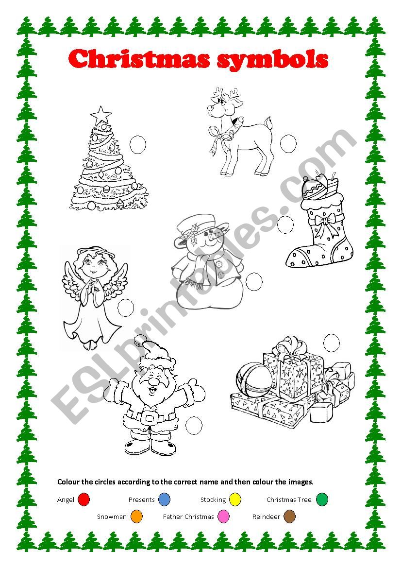 Christmas Symbols worksheet