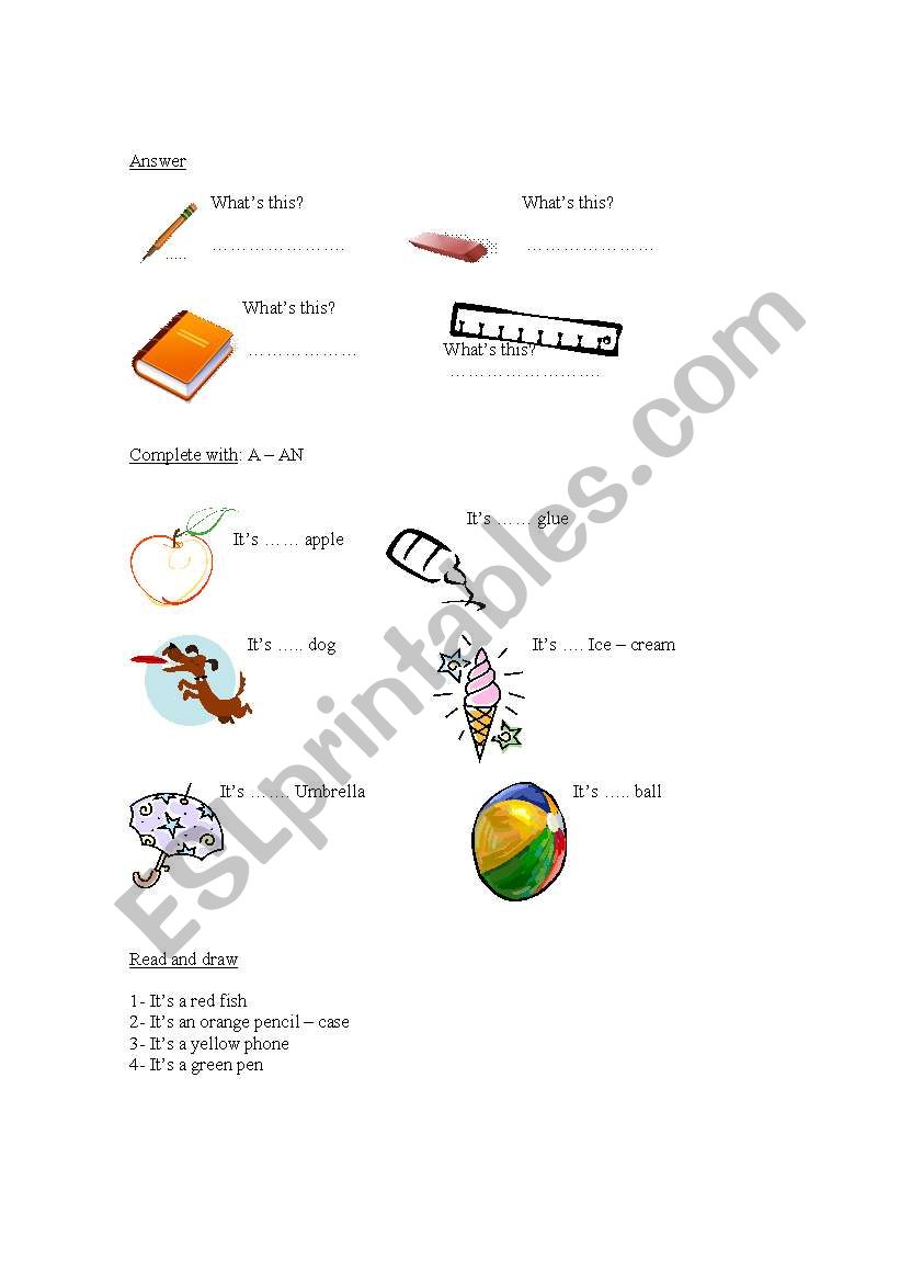 Whats this? worksheet