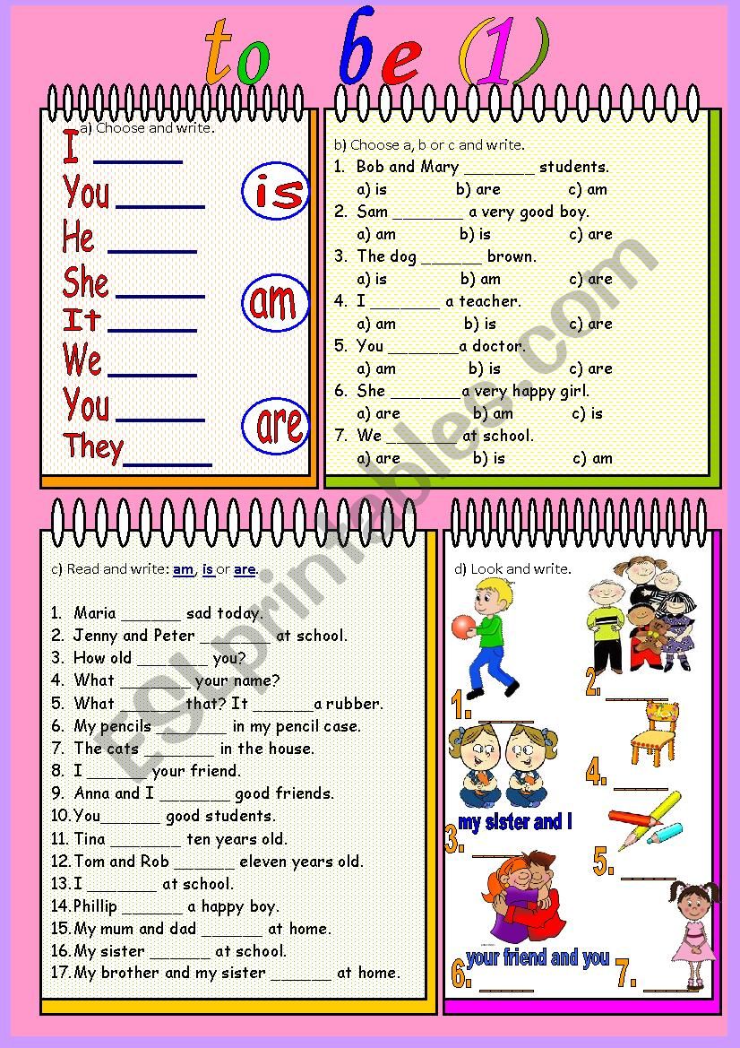 To be - Affirmative worksheet