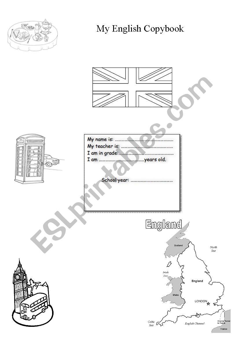 My English Copybook worksheet