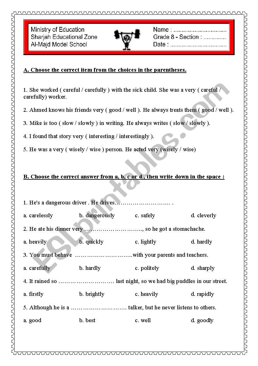 grammar worksheet worksheet