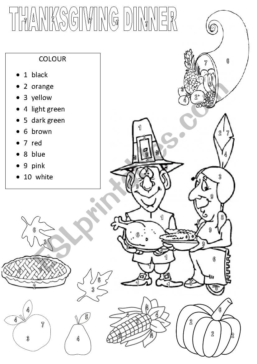 THANKSGIVING  DAY worksheet