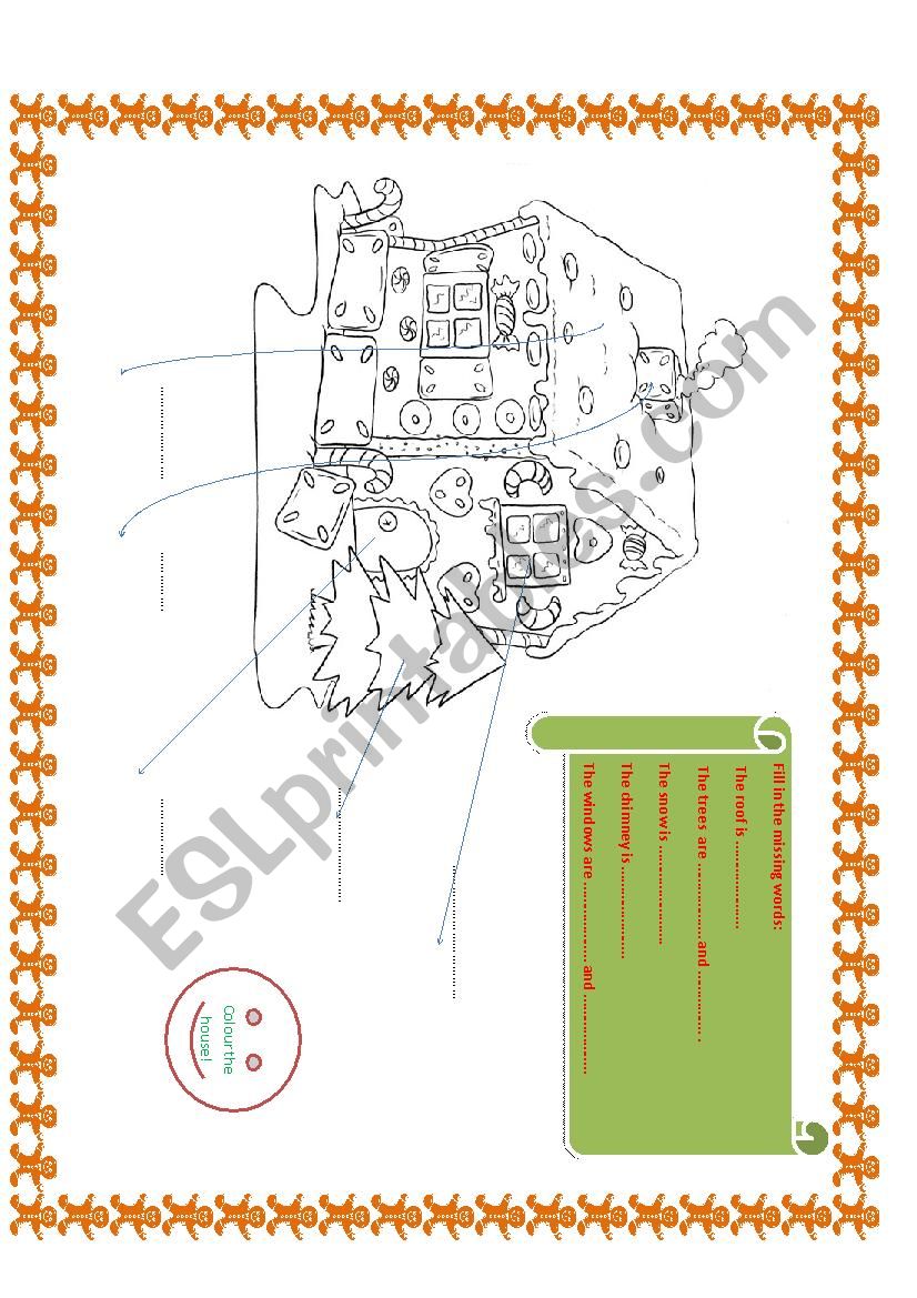 Gingerbread House worksheet