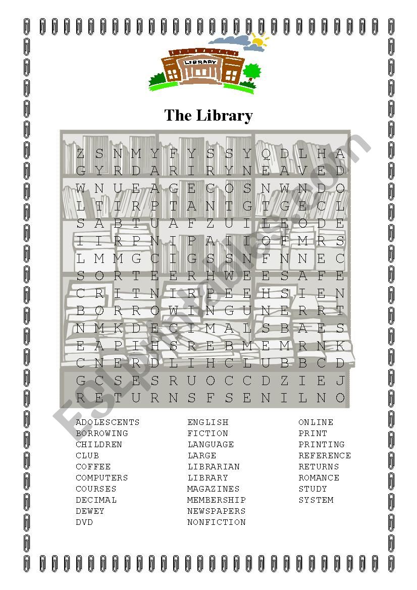 The Library worksheet
