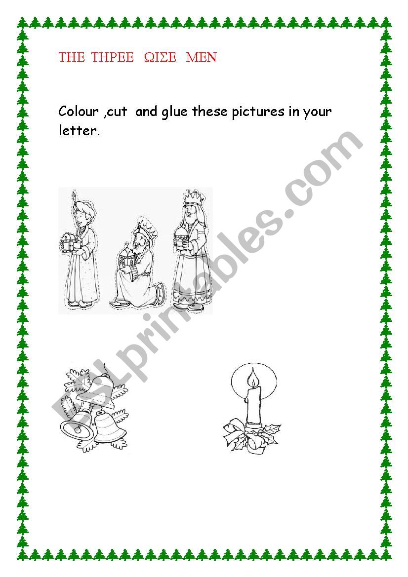 Three Wise Men worksheet