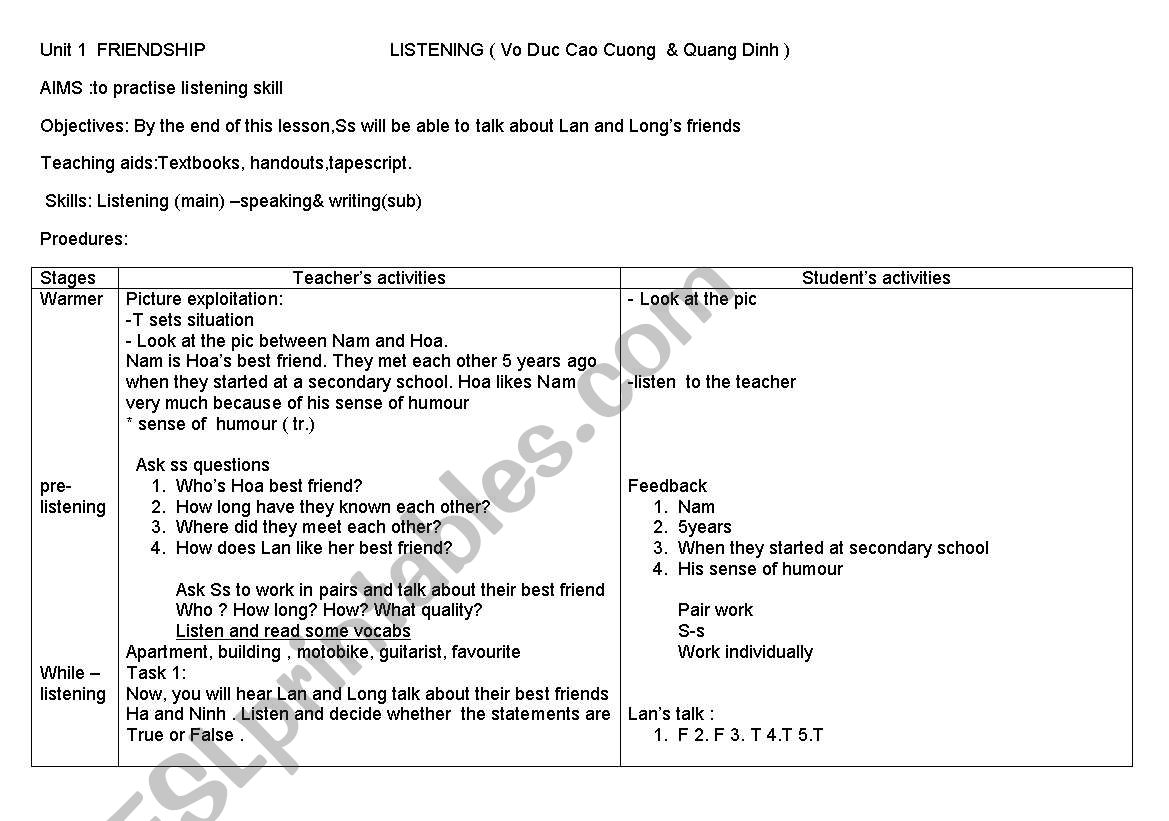 lesson plan worksheet