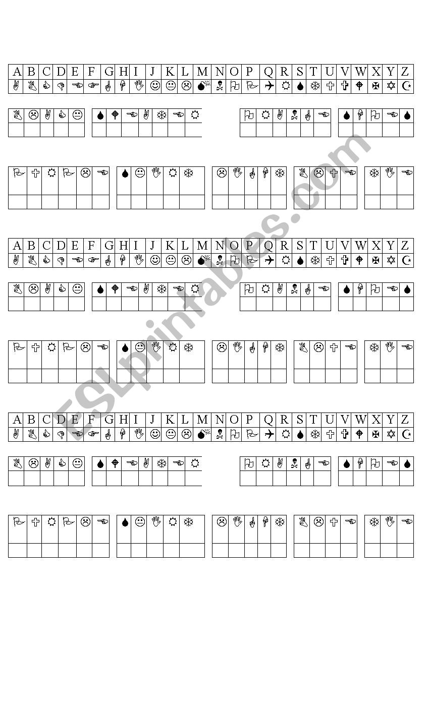 Clothes Decode and guess worksheet