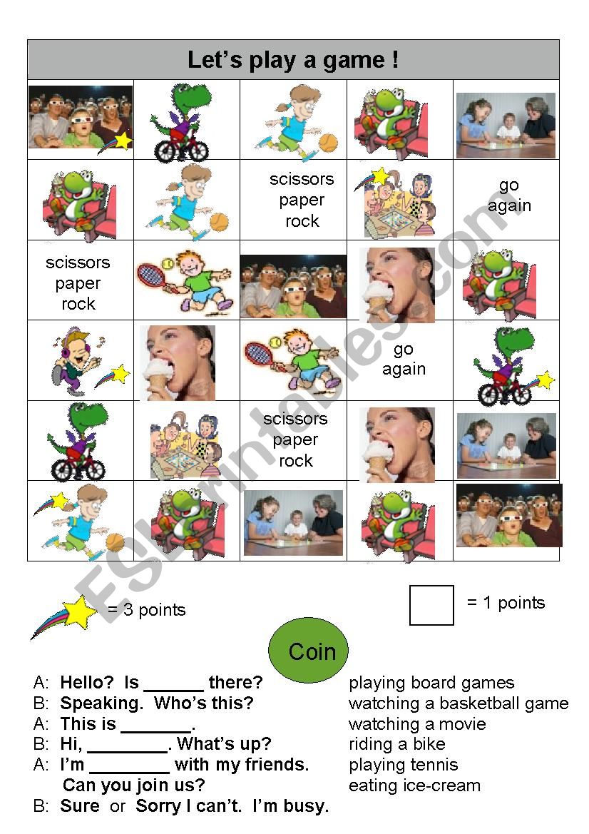 Coin Game - Telephone/Activity Conversations
