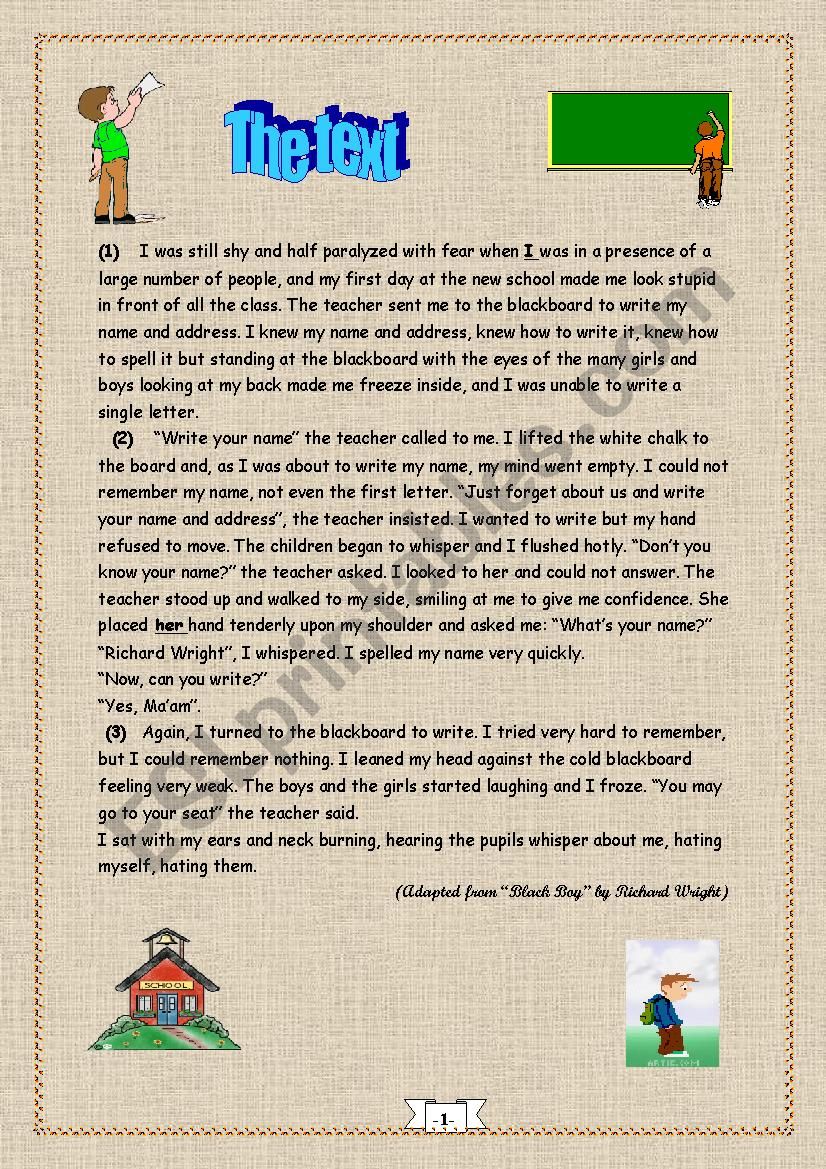 end of term test nÂ°1 9th  form 2013