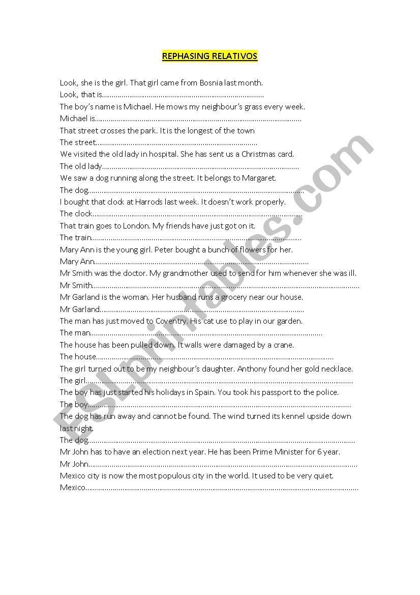 rephrasing relative clauses worksheet