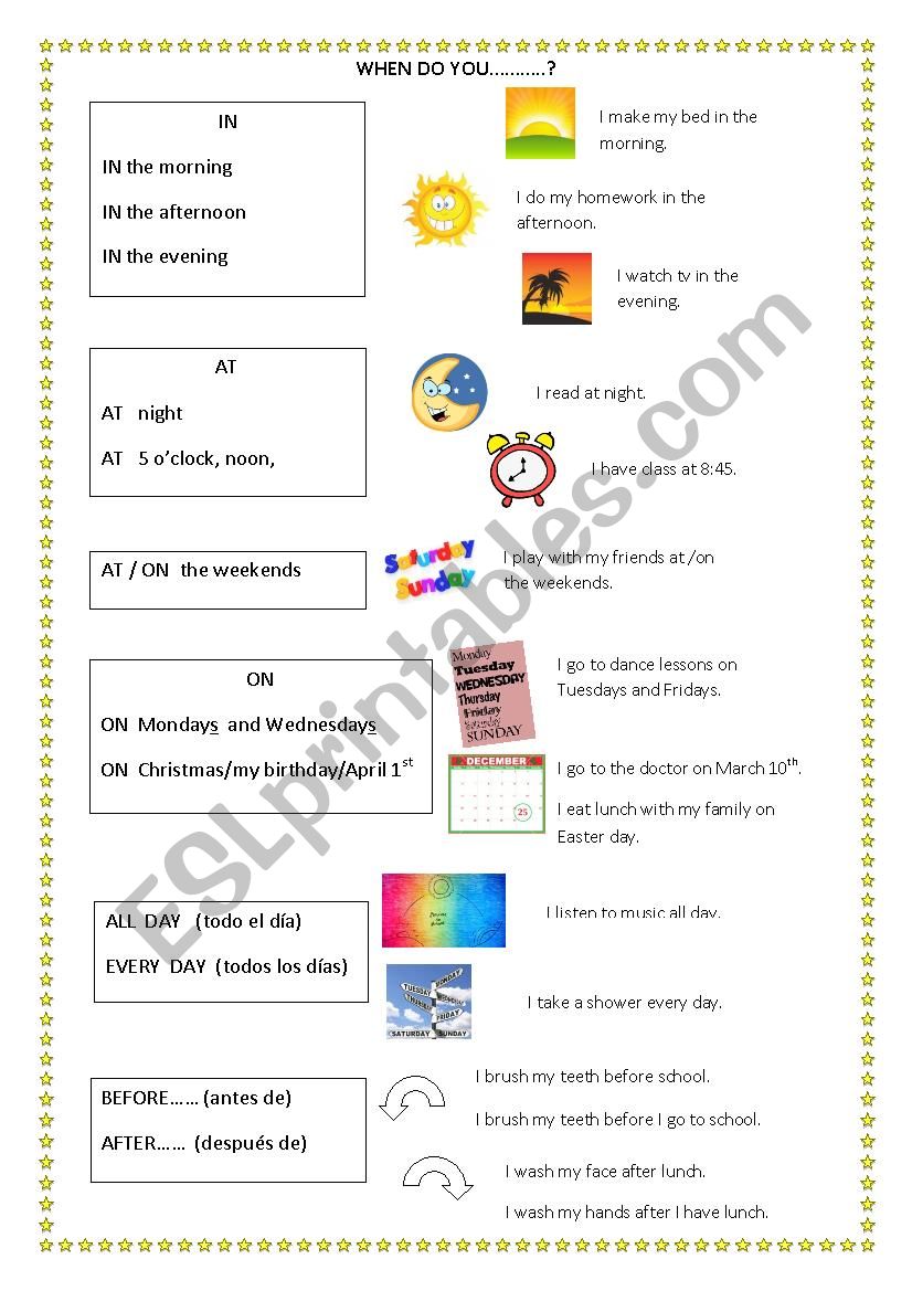 Prepositions of Time for Beginners