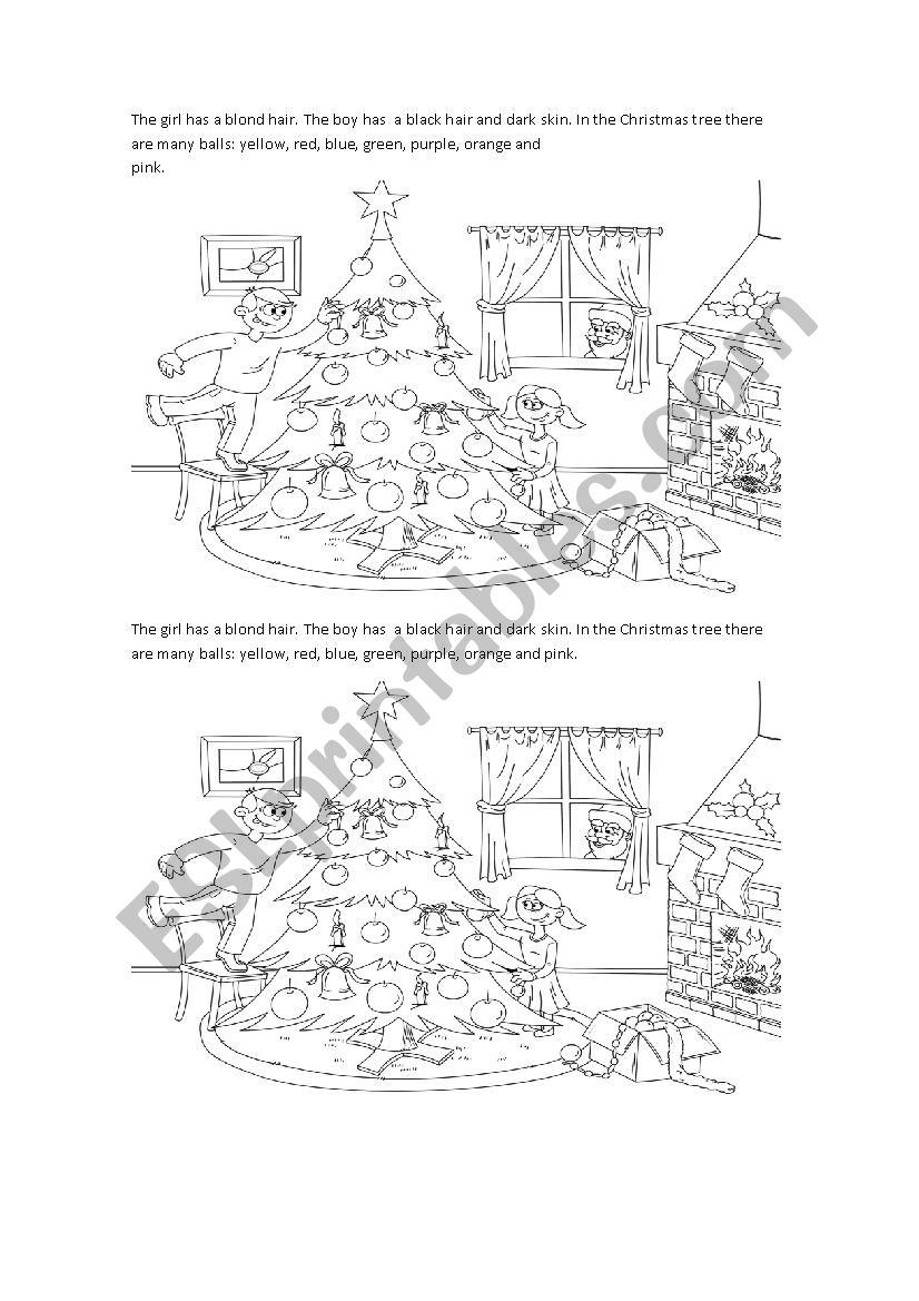 Christmas tree worksheet