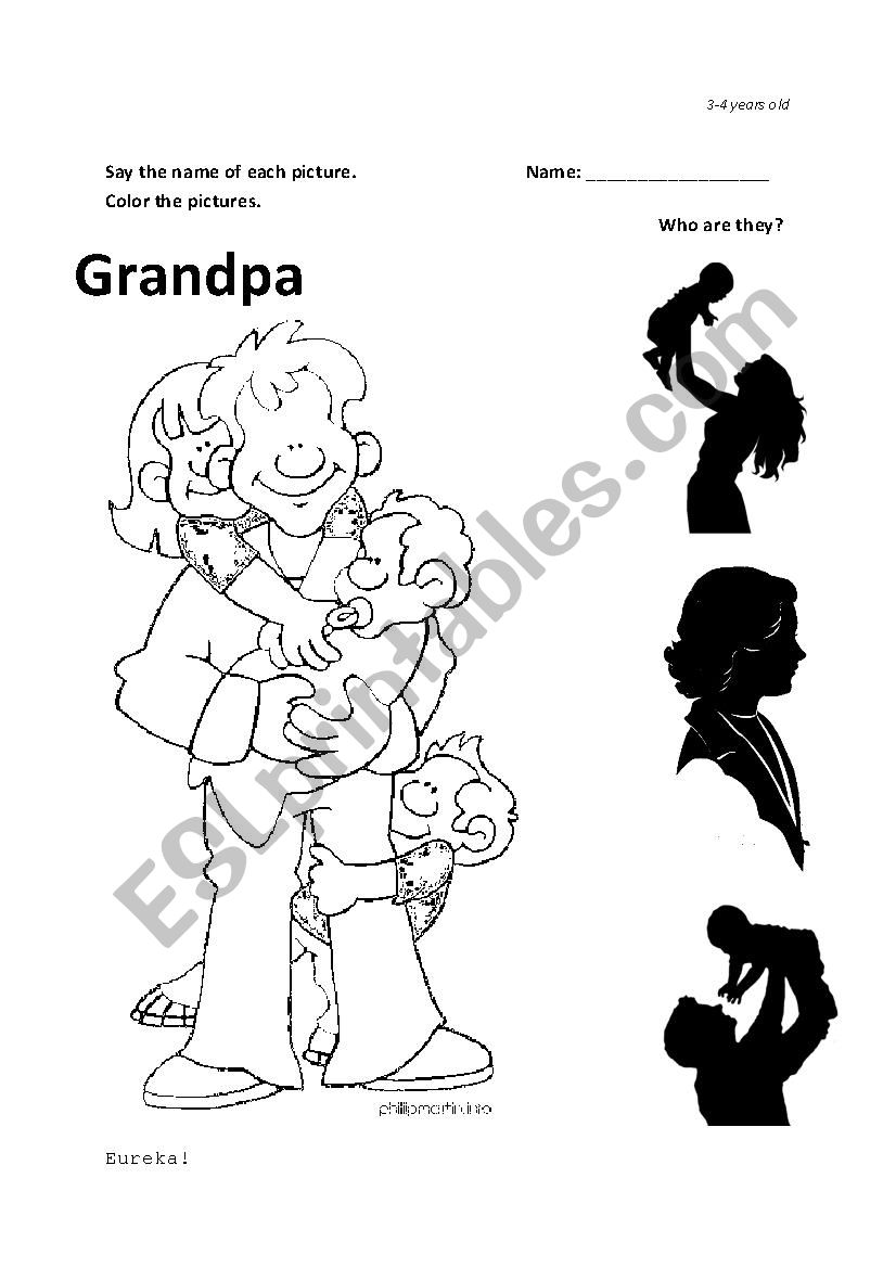 Grandpa Kinder worksheet worksheet