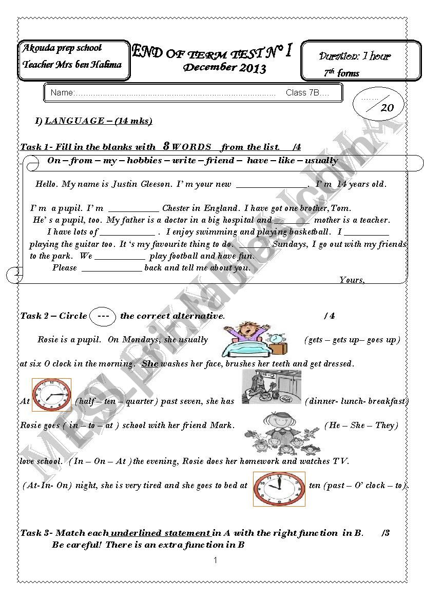 end term test n 1 worksheet