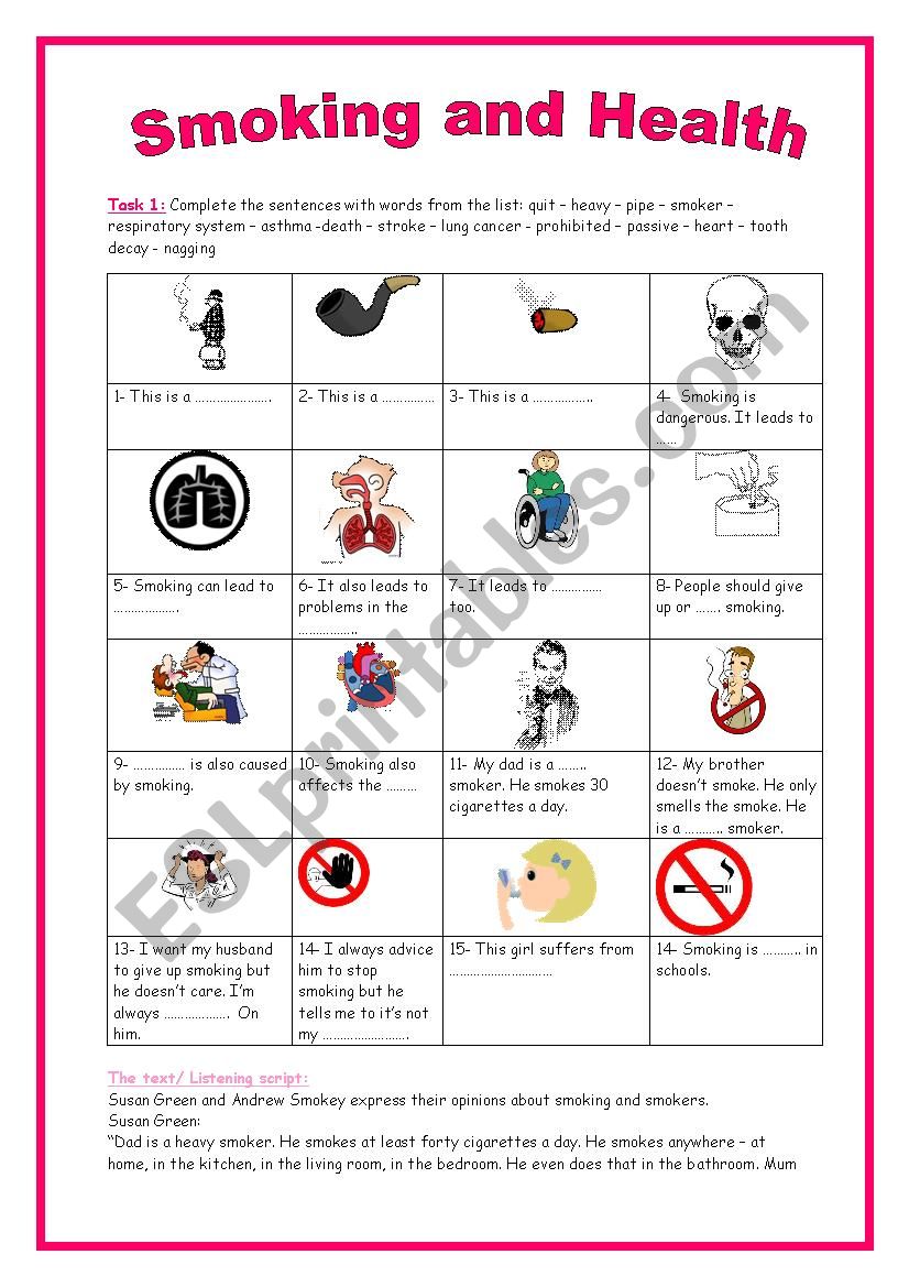 9th form module 3 lesson 2  Smoking and Health (part 1)