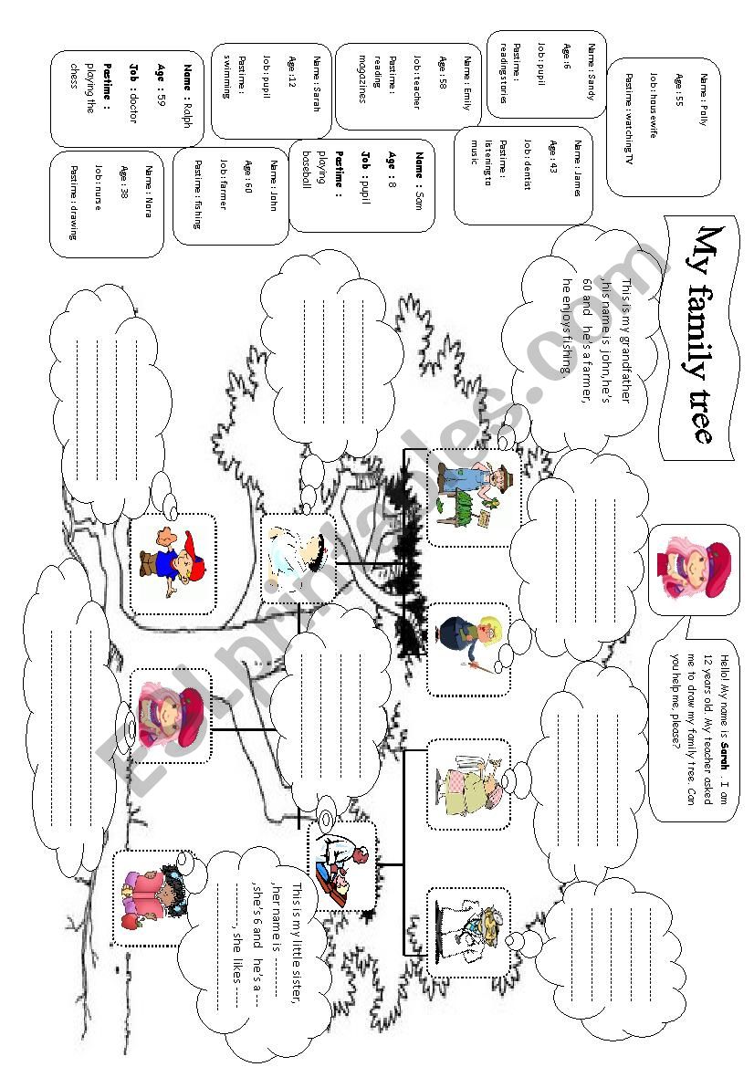 family tree part 1 worksheet