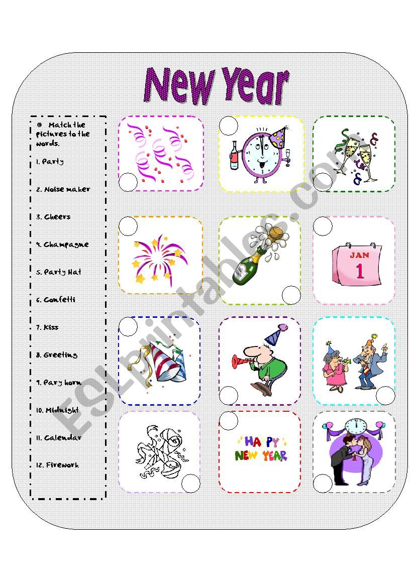 New Year ESL worksheet by sarasantos