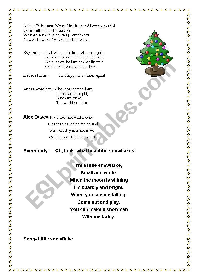 christmas play kids worksheet