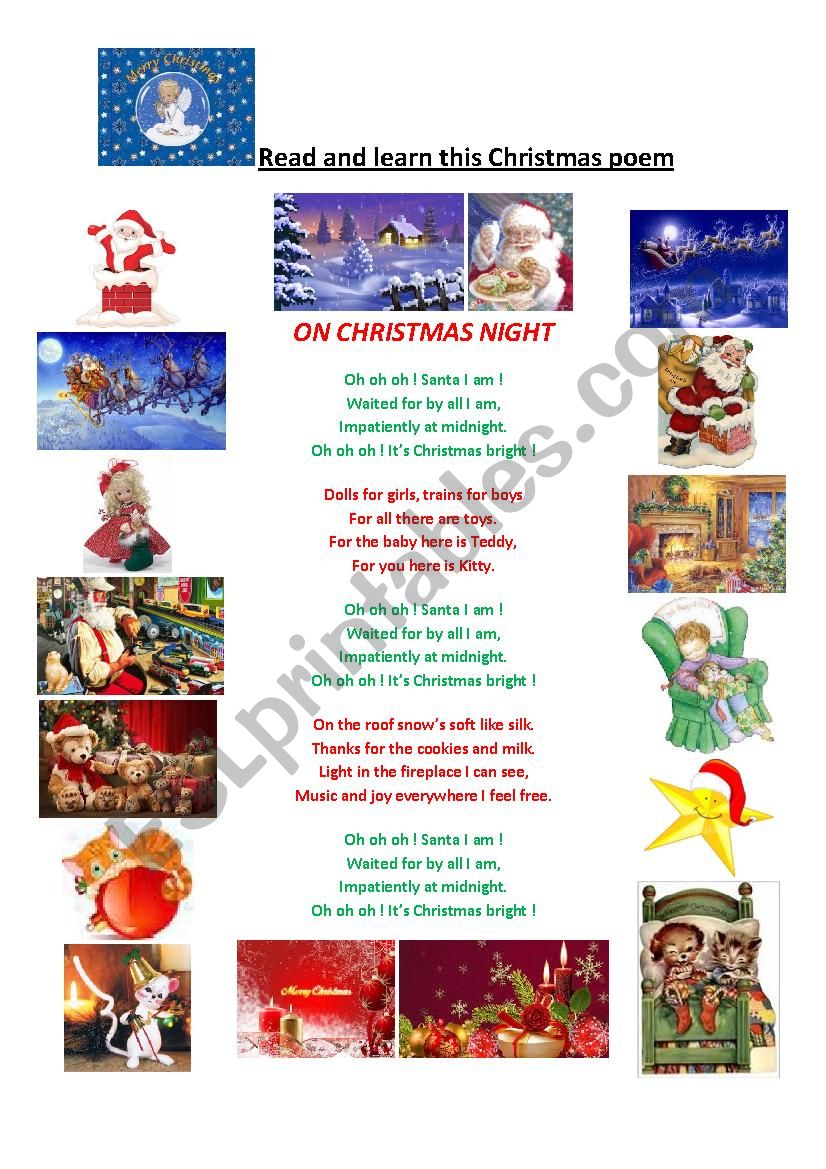 A Christmas poem and the 8 Santas reindeer